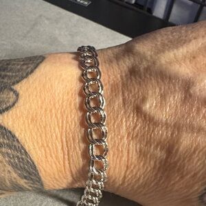 Silver Link Chain Bracelet for Women 7 1/2”